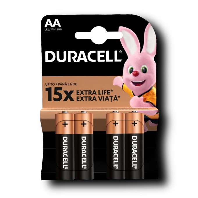 Baterie alkalická AA Duracell Basic 4x