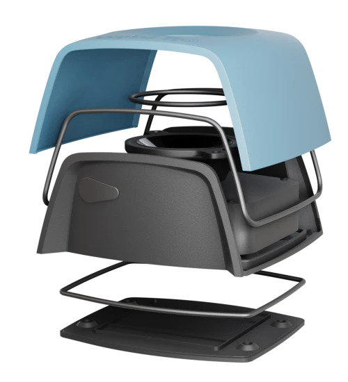 Plašič kun a myší - modrá barva