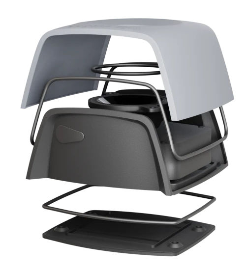 Plašič divoké zvěře - šedá barva